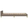 Bed frame with headboard in taupe gray fabric 90x190 cm by vidaXL, Beds and slatted bases - Ref: Foro24-347379, Price: 86,02 ...