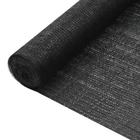 Black HDPE privacy net 1.5x50 m 75 g/m² by vidaXL, Umbrellas - Ref: Foro24-149325, Price: 82,50 €, Discount: %