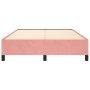 Estructura de cama de terciopelo rosa 140x190 cm de vidaXL, Camas y somieres - Ref: Foro24-347323, Precio: 121,31 €, Descuent...