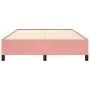 Pink velvet bed frame 140x190 cm by vidaXL, Beds and slatted bases - Ref: Foro24-347323, Price: 120,53 €, Discount: %