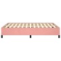 Estructura de cama de terciopelo rosa 140x190 cm de vidaXL, Camas y somieres - Ref: Foro24-347323, Precio: 121,31 €, Descuent...