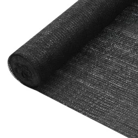 Black HDPE privacy net 1.2x25 m 75 g/m² by vidaXL, Umbrellas - Ref: Foro24-149321, Price: 30,92 €, Discount: %