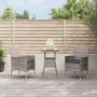 Mesita y sillas jardín 3 pzas y cojines ratán sintético gris by vidaXL, Garden sets - Ref: Foro24-3187418, Price: 178,25 €, D...