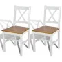 Sillas de comedor 2 unidades madera de pino blancas de vidaXL, Sillas de comedor - Ref: Foro24-241512, Precio: 107,63 €, Desc...
