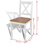 Sillas de comedor 2 unidades madera de pino blancas de vidaXL, Sillas de comedor - Ref: Foro24-241512, Precio: 110,57 €, Desc...