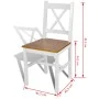 Sillas de comedor 2 unidades madera de pino blancas de vidaXL, Sillas de comedor - Ref: Foro24-241512, Precio: 107,63 €, Desc...
