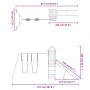 Spielplatz im Freien aus massivem Zirbenholz von vidaXL, Schaukeln und Spielgeräte - Ref: Foro24-3156964, Preis: 325,22 €, Ra...