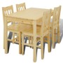 Esstisch und 4 naturfarbene Holzstühle von vidaXL, Möbelsets für Küchen und Esszimmer - Ref: Foro24-241220, Preis: 261,05 €, ...