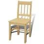 Dining table and 4 natural-color wooden chairs by vidaXL, Furniture sets for kitchens and dining rooms - Ref: Foro24-241220, ...