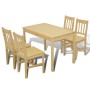 Esstisch und 4 naturfarbene Holzstühle von vidaXL, Möbelsets für Küchen und Esszimmer - Ref: Foro24-241220, Preis: 261,05 €, ...
