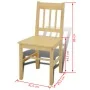 Esstisch und 4 naturfarbene Holzstühle von vidaXL, Möbelsets für Küchen und Esszimmer - Ref: Foro24-241220, Preis: 262,42 €, ...