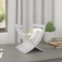 Weißer stehender Zeitschriftenständer aus Holz von vidaXL, Zeitschriftenständer - Ref: Foro24-241219, Preis: 27,67 €, Rabatt: %