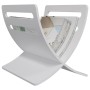 Weißer stehender Zeitschriftenständer aus Holz von vidaXL, Zeitschriftenständer - Ref: Foro24-241219, Preis: 27,67 €, Rabatt: %
