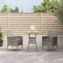 Gartentisch und Stühle 3-teilig und graue synthetische Rattankissen von vidaXL, Gartensets - Ref: Foro24-3187434, Preis: 180,...