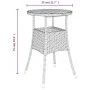 Gartentisch und Stühle 3-teilig und graue synthetische Rattankissen von vidaXL, Gartensets - Ref: Foro24-3187434, Preis: 180,...