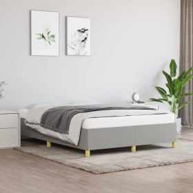 Hellgrauer Stoffbettrahmen 140x200 cm von vidaXL, Betten und Lattenroste - Ref: Foro24-347165, Preis: 129,88 €, Rabatt: %