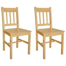 Sillas de comedor 2 unidades madera de pino de vidaXL, Sillas de comedor - Ref: Foro24-241514, Precio: 127,16 €, Descuento: %