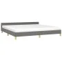 Bed frame with headboard dark gray fabric 200x200 cm by vidaXL, Beds and slatted bases - Ref: Foro24-347440, Price: 131,13 €,...