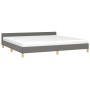 Estructura de cama con cabecero tela gris oscuro 200x200 cm de vidaXL, Camas y somieres - Ref: Foro24-347440, Precio: 135,92 ...