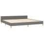 Bed frame with headboard dark gray fabric 200x200 cm by vidaXL, Beds and slatted bases - Ref: Foro24-347440, Price: 135,25 €,...
