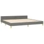 Bed frame with headboard dark gray fabric 200x200 cm by vidaXL, Beds and slatted bases - Ref: Foro24-347440, Price: 131,13 €,...