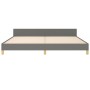 Bed frame with headboard dark gray fabric 200x200 cm by vidaXL, Beds and slatted bases - Ref: Foro24-347440, Price: 135,25 €,...