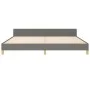 Bed frame with headboard dark gray fabric 200x200 cm by vidaXL, Beds and slatted bases - Ref: Foro24-347440, Price: 131,13 €,...
