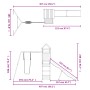 Massives Douglasienholzspielplatz im Freien von vidaXL, Schaukeln und Spielgeräte - Ref: Foro24-3156962, Preis: 247,80 €, Rab...