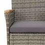 Gartentisch und Stühle 5-teilig mit grauen Polstern aus synthetischem Rattan von vidaXL, Gartensets - Ref: Foro24-3187425, Pr...