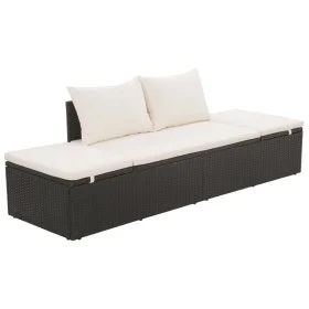 Garden bed 195x60 cm black synthetic rattan by vidaXL, Outdoor beds - Ref: Foro24-43953, Price: 222,46 €, Discount: %
