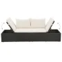 Gartenbett 195 x 60 cm, schwarzes synthetisches Rattan von vidaXL, Betten im Freien - Ref: Foro24-43953, Preis: 222,72 €, Rab...