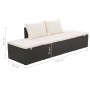 Gartenbett 195 x 60 cm, schwarzes synthetisches Rattan von vidaXL, Betten im Freien - Ref: Foro24-43953, Preis: 226,56 €, Rab...