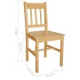 Dining chairs 4 units pine wood by vidaXL, dining chairs - Ref: Foro24-241515, Price: 239,47 €, Discount: %