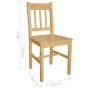 Dining chairs 4 units pine wood by vidaXL, dining chairs - Ref: Foro24-241515, Price: 234,06 €, Discount: %