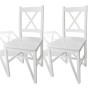 Esszimmerstühle 2 Einheiten aus weißem Kiefernholz von vidaXL, Essstühle - Ref: Foro24-241510, Preis: 100,43 €, Rabatt: %
