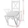 Esszimmerstühle 2 Einheiten aus weißem Kiefernholz von vidaXL, Essstühle - Ref: Foro24-241510, Preis: 98,82 €, Rabatt: %