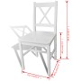 Esszimmerstühle 2 Einheiten aus weißem Kiefernholz von vidaXL, Essstühle - Ref: Foro24-241510, Preis: 100,43 €, Rabatt: %