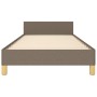 Bed frame with headboard in taupe gray fabric 90x200 cm by vidaXL, Beds and slatted bases - Ref: Foro24-347387, Price: 93,11 ...