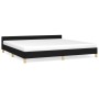 Bed frame with black fabric headboard 200x200 cm by vidaXL, Beds and slatted bases - Ref: Foro24-347441, Price: 164,46 €, Dis...
