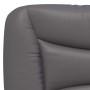 Estructura cama con luces LED cuero sintético gris 100x200 cm
