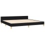 Bed frame with black fabric headboard 200x200 cm by vidaXL, Beds and slatted bases - Ref: Foro24-347441, Price: 164,46 €, Dis...