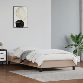 Bettgestell aus Cappuccino-Kunstleder, 90 x 190 cm von vidaXL, Betten und Lattenroste - Ref: Foro24-346879, Preis: 77,65 €, R...