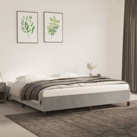 Light gray velvet bed frame 180x200 cm by vidaXL, Beds and slatted bases - Ref: Foro24-347342, Price: 137,49 €, Discount: %