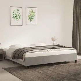 Light gray velvet bed frame 180x200 cm by vidaXL, Beds and slatted bases - Ref: Foro24-347342, Price: 135,97 €, Discount: %