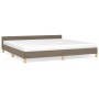 Estructura de cama con cabecero de tela gris taupe 200x200 cm de vidaXL, Camas y somieres - Ref: Foro24-347443, Precio: 137,0...
