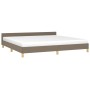 Estructura de cama con cabecero de tela gris taupe 200x200 cm de vidaXL, Camas y somieres - Ref: Foro24-347443, Precio: 137,0...
