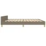 Bed frame with headboard in taupe gray fabric 200x200 cm by vidaXL, Beds and slatted bases - Ref: Foro24-347443, Price: 130,7...
