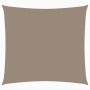 Toldo de vela cuadrado tela Oxford gris taupe 4,5x4,5 m