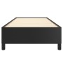 Estructura de cama de cuero sintético negro 90x200 cm