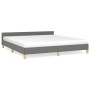 Bed frame with headboard dark gray fabric 180x200 cm by vidaXL, Beds and slatted bases - Ref: Foro24-347432, Price: 130,89 €,...